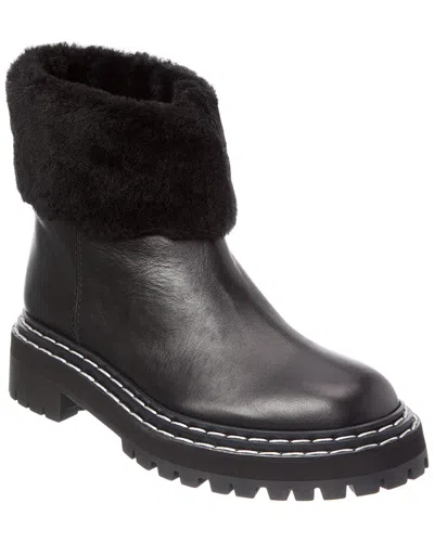 Proenza Schouler Leather & Shearling Boot In Black