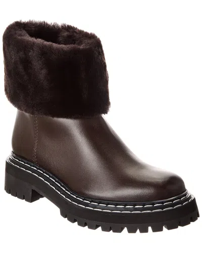PROENZA SCHOULER LEATHER & SHEARLING BOOT