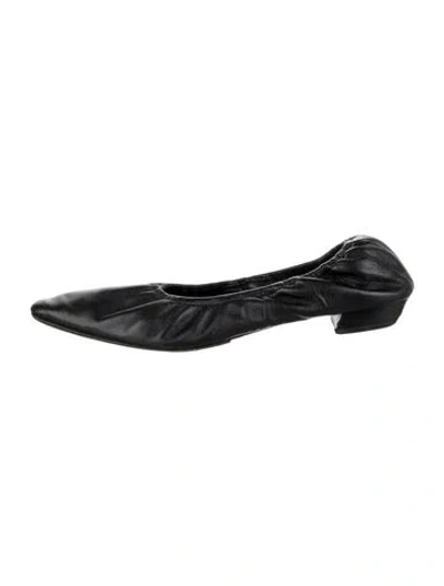 Pre-owned Proenza Schouler Leather Ballet Flats In Black