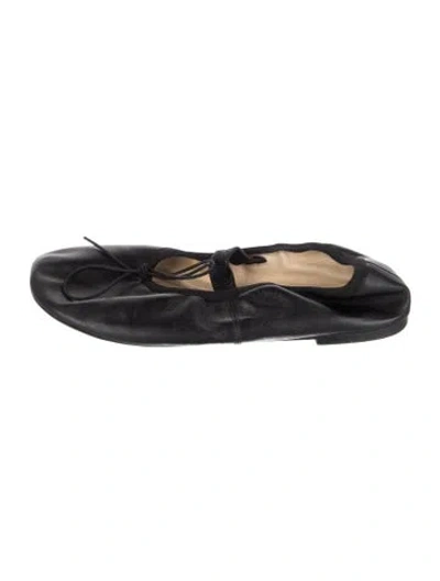 Pre-owned Proenza Schouler Leather Ballet Flats In Black