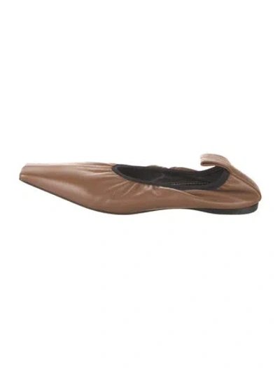 Pre-owned Proenza Schouler Leather Ballet Flats In Brown
