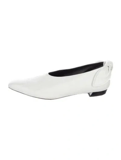 Pre-owned Proenza Schouler Leather Ballet Flats In White