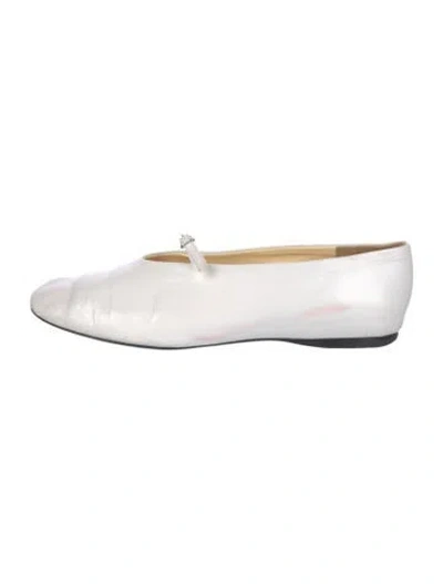 Pre-owned Proenza Schouler Leather Ballet Flats In White