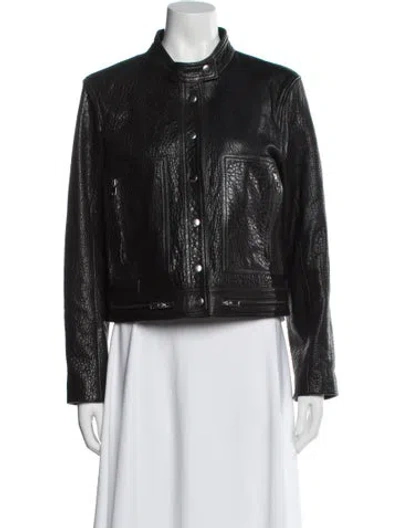 Pre-owned Proenza Schouler Leather Biker Jacket In Black