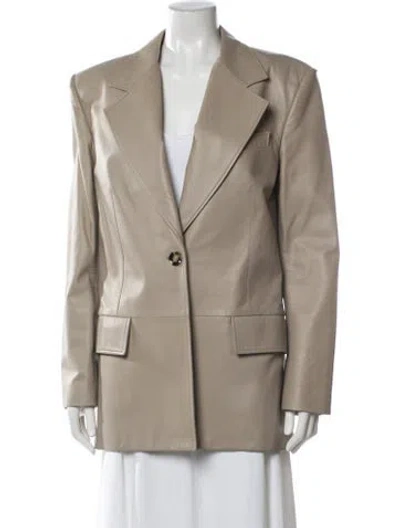 Pre-owned Proenza Schouler Leather Blazer W/ Tags In Neutral