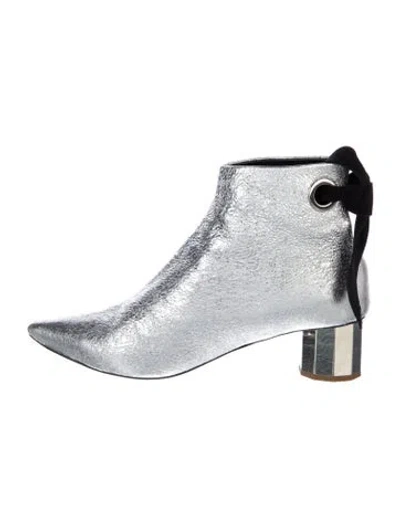 Pre-owned Proenza Schouler Leather Boots In Silver
