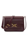Proenza Schouler Leather Box Bag In Dark Red/gold
