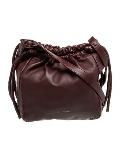 Pre-owned Proenza Schouler Leather Bucket Bag In Burgundy