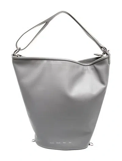 Pre-owned Proenza Schouler Leather Bucket Bag In Gray
