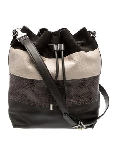Pre-owned Proenza Schouler Leather Bucket Bag In Gray