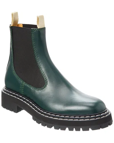Proenza Schouler Leather Chelsea Boot In Green