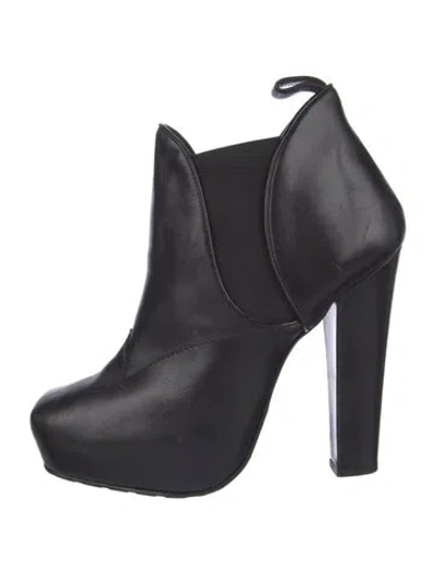 Pre-owned Proenza Schouler Leather Chelsea Boots In Black