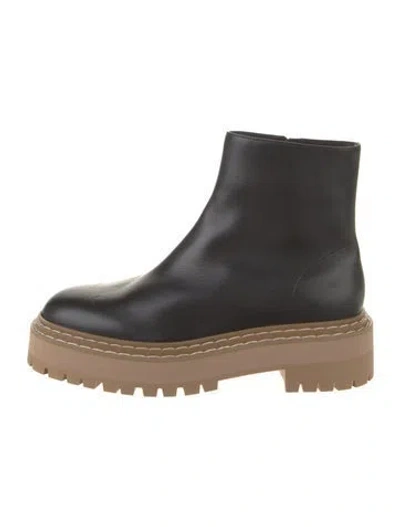 Pre-owned Proenza Schouler Leather Chelsea Boots In Black
