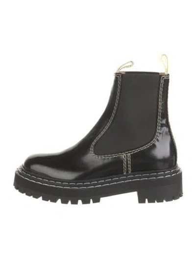 Pre-owned Proenza Schouler Leather Chelsea Boots In Black