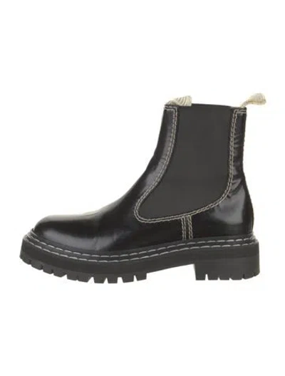 Pre-owned Proenza Schouler Leather Chelsea Boots In Black