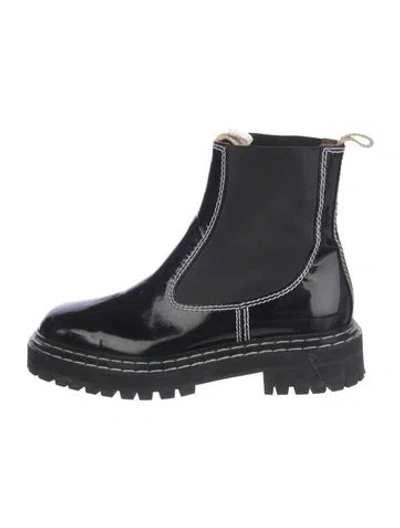 Pre-owned Proenza Schouler Leather Chelsea Boots In Black