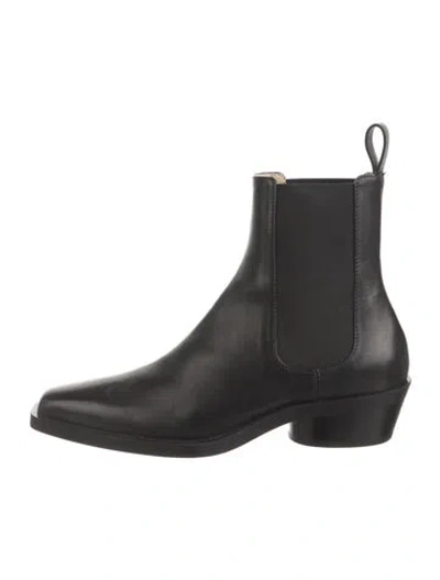 Pre-owned Proenza Schouler Leather Chelsea Boots In Black