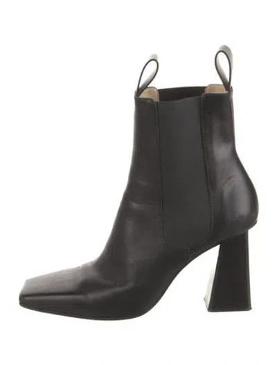 Pre-owned Proenza Schouler Leather Chelsea Boots In Black