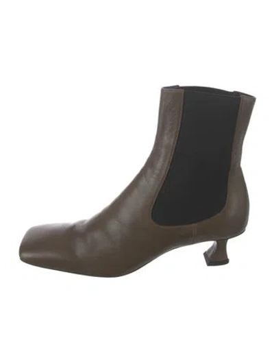 Pre-owned Proenza Schouler Leather Chelsea Boots In Brown