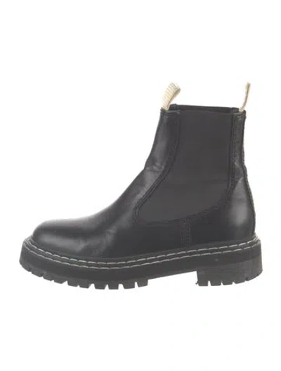 Pre-owned Proenza Schouler Leather Chelsea Boots In Gray