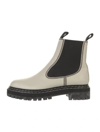 Pre-owned Proenza Schouler Leather Chelsea Boots In Neutral