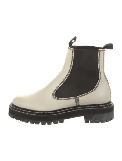 Pre-owned Proenza Schouler Leather Chelsea Boots In Neutral