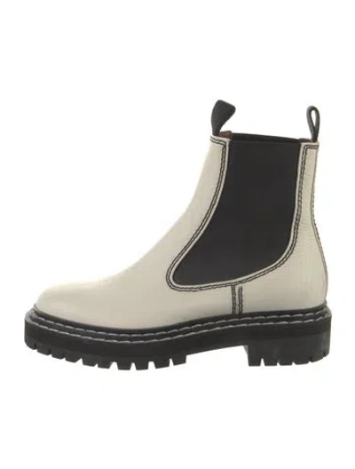 Pre-owned Proenza Schouler Leather Chelsea Boots In Neutral