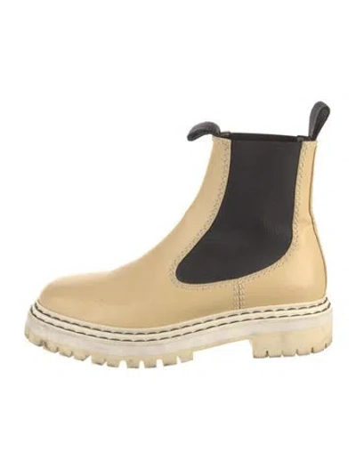 Pre-owned Proenza Schouler Leather Chelsea Boots In Neutral