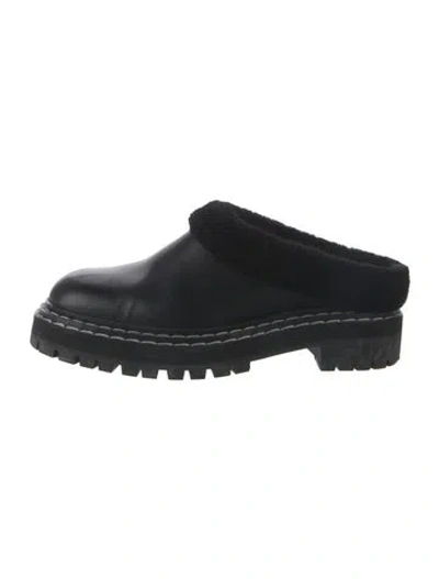 Pre-owned Proenza Schouler Leather Chunky Sneakers In Black