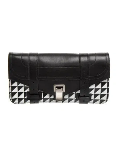 Pre-owned Proenza Schouler Leather Clutch In Black