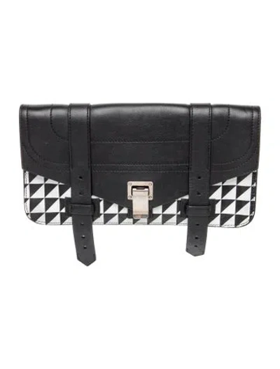 Pre-owned Proenza Schouler Leather Clutch In Black