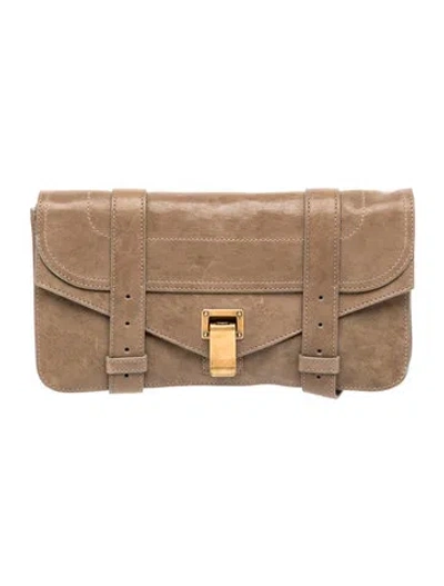 Pre-owned Proenza Schouler Leather Clutch In Brown