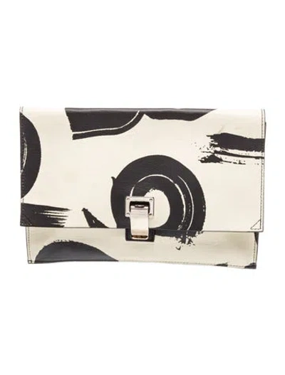 Pre-owned Proenza Schouler Leather Clutch In Multicolor