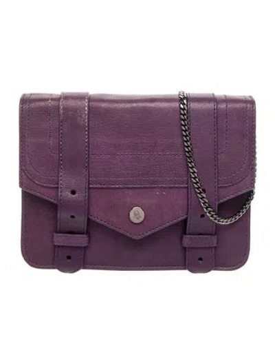 Pre-owned Proenza Schouler Leather Clutch In Purple