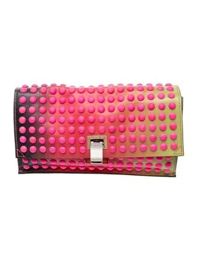Pre-owned Proenza Schouler Leather Clutch In Red