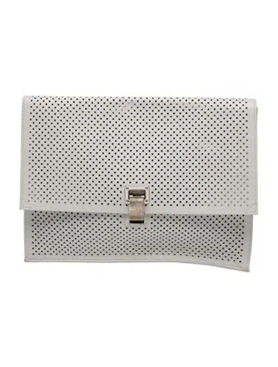 Pre-owned Proenza Schouler Leather Clutch In White