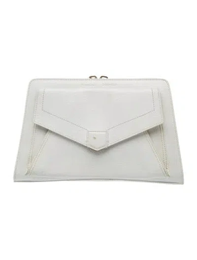 Pre-owned Proenza Schouler Leather Clutch In White