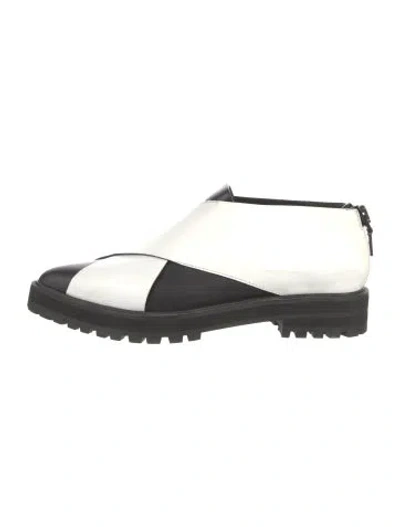 Pre-owned Proenza Schouler Leather Colorblock Pattern Flats In Multi