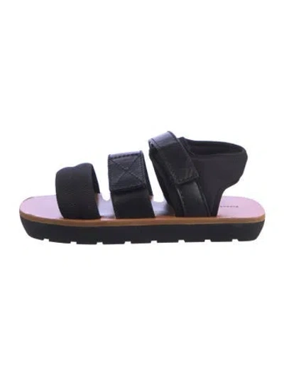 Pre-owned Proenza Schouler Leather Colorblock Pattern Gladiator Sandals In Blue