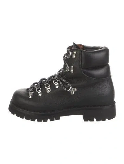 Pre-owned Proenza Schouler Leather Combat Boots In Black