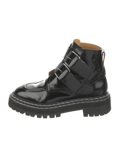 Pre-owned Proenza Schouler Leather Combat Boots In Black