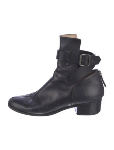 Pre-owned Proenza Schouler Leather Combat Boots In Blue