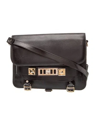 Pre-owned Proenza Schouler Leather Crossbody Bag In Black