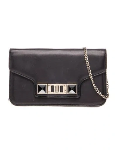 Pre-owned Proenza Schouler Leather Crossbody Bag In Black