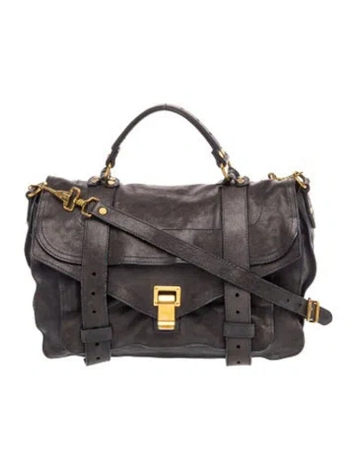 Pre-owned Proenza Schouler Leather Crossbody Bag In Blue