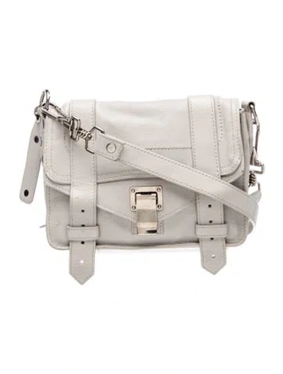 Pre-owned Proenza Schouler Leather Crossbody Bag In Grey