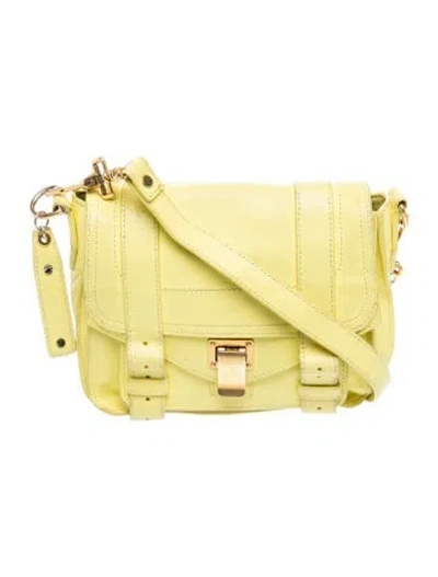 Pre-owned Proenza Schouler Leather Crossbody Bag In Yellow