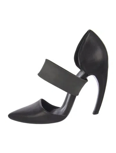 Pre-owned Proenza Schouler Leather D'orsay Pumps In Black
