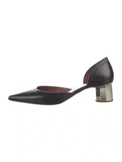 Pre-owned Proenza Schouler Leather D'orsay Pumps In Black
