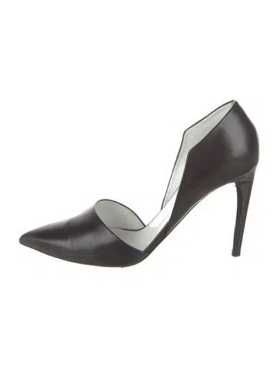 Pre-owned Proenza Schouler Leather D'orsay Pumps In Black